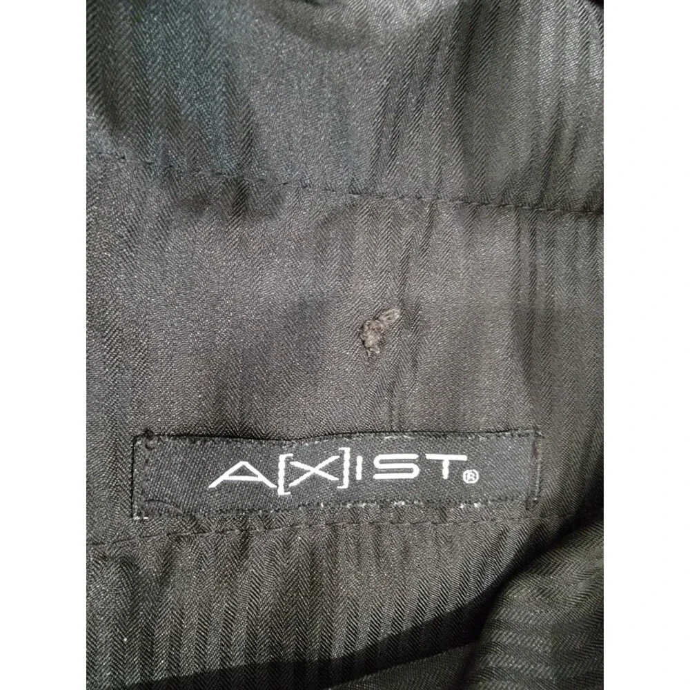 Men’s Dress Axist Pants Gray Slacks 38x32 Flat Front Polyester Career Workwear